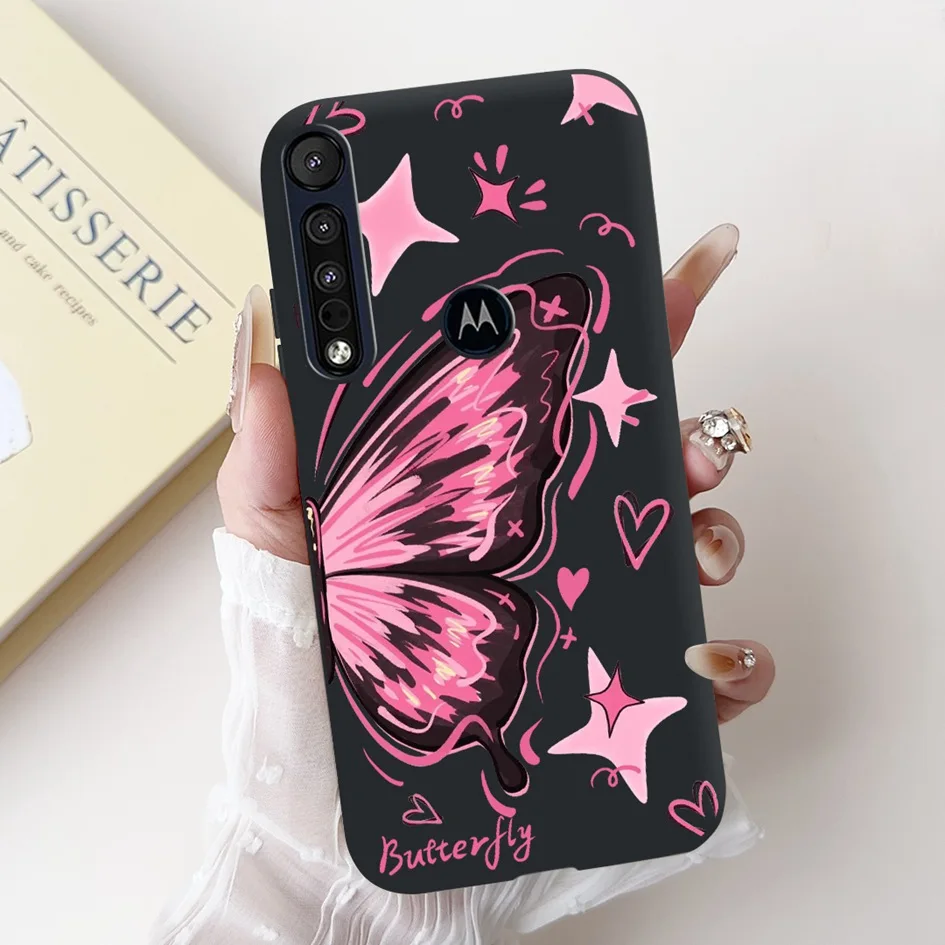 For Motorola One Macro Case Moto One Vison Cover XT1970-1 XT1970-2 Cute Cartoon Bowknot Soft Silicone Phone Case Shockproof Capa