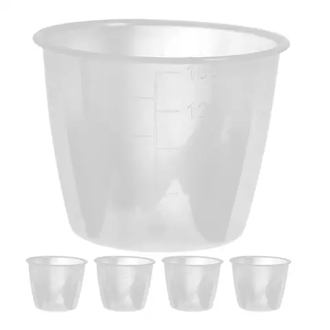 5Pcs Clear Plastic Rice Measuring Cups Rice Cooker Accessories with Accurate Scale for Cooking Baking Steaming Boiling Dairy