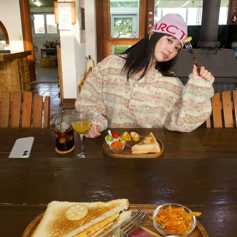 Chic inverno vintage bavero pelliccia di agnello calda felpa Jaet donna allentata pigra eleganza tuta sportiva top fibra di poliestere 00%