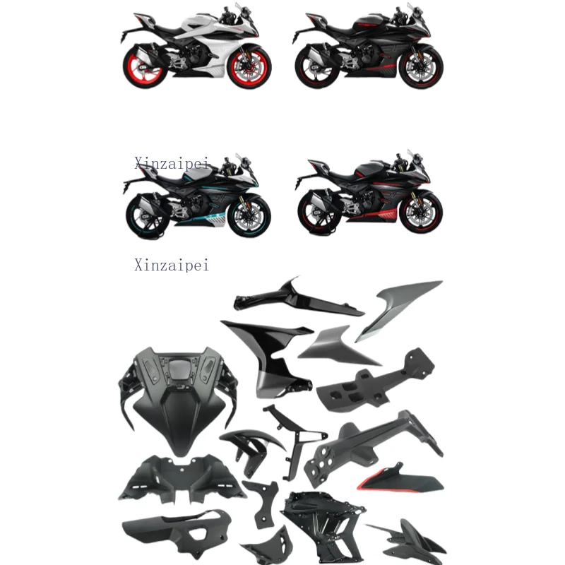 

ДЛЯ CFMOTO 450SR 2024, черный циркониевый корпус мотоцикла, обтекатель 2024, 450SR CF400-6, защитная крышка, оригинальные аксессуары