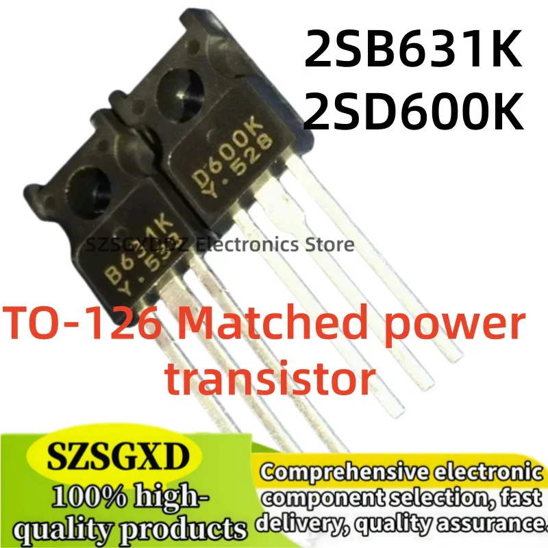 5pairs/10piezas 100% nuevo quality TO247 2SB631K 2SD600K B631K D600K TO-126 Matched power transistor Best Quality In Stock
