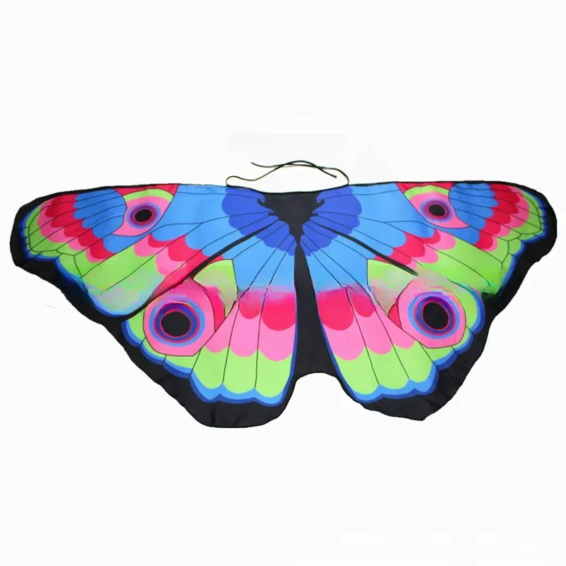 

Girls Butterfly Wings Shawl Cape Scarf Fabric Dance Wing Dress Up Costume Accessary Children Satge Pros Halloween Claok Cheap