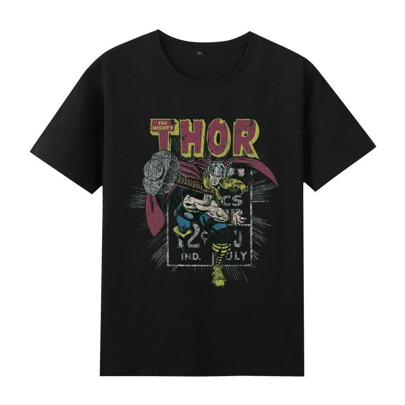 

Оригинальная авторизованная футболка Marvel с Мстителями в стиле ретро Thor Marvel Beauty Man, мужская и женская футболка с принтом, топ с короткими рукавами