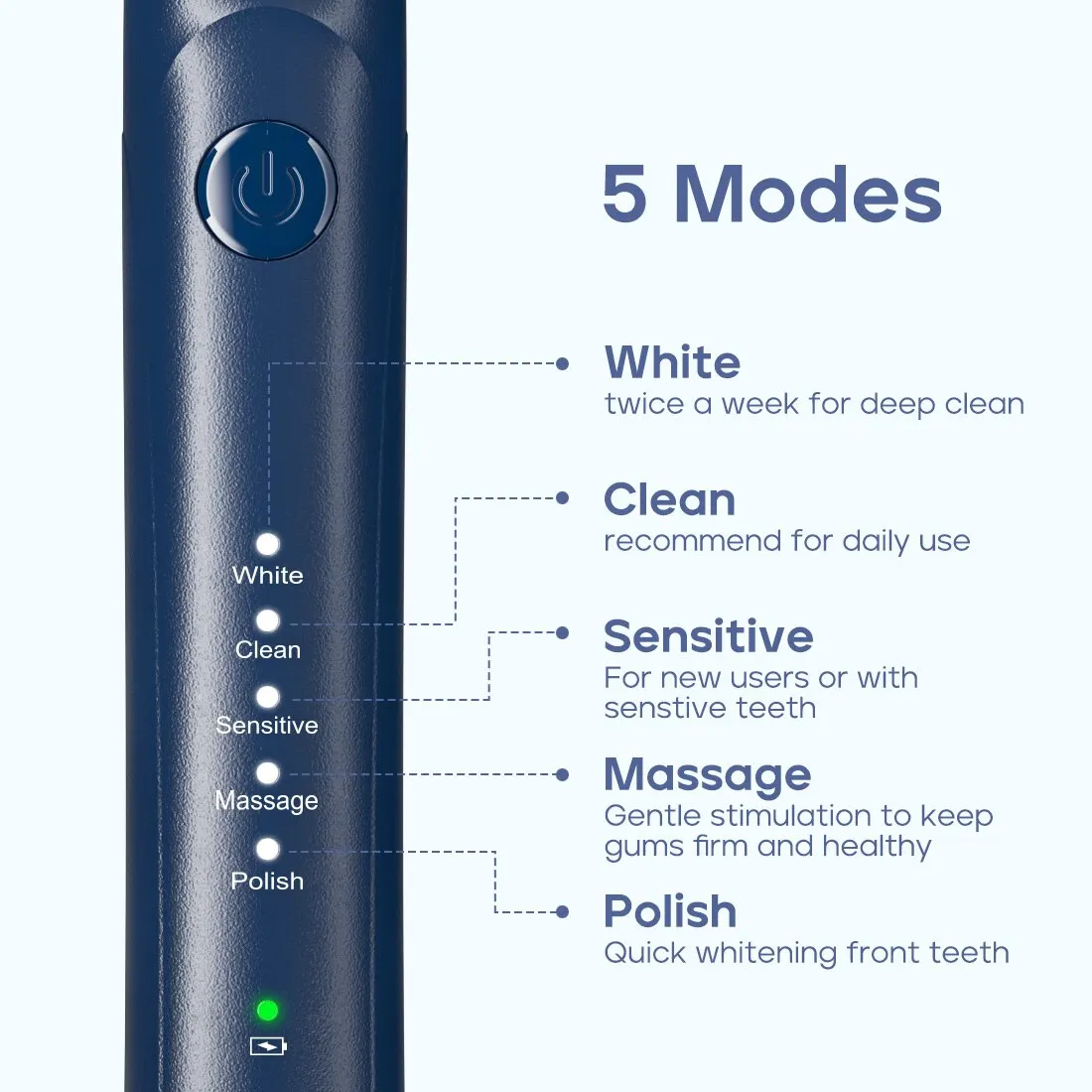 Seago Sonic Electric Toothbrush Two-engines Magnetic Core Oral Care Smart Adult Timer Brush Waterproof Brushes SG540