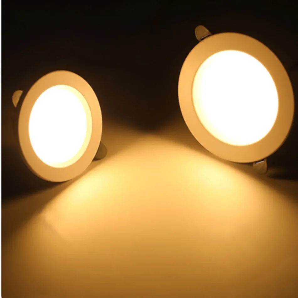 LED 통 5W 7W 9W 12W 최근 라운드 Led 천장 조명 AC 220V 패널 조명 실내 조명 따뜻한 흰색 램프 실내 조명