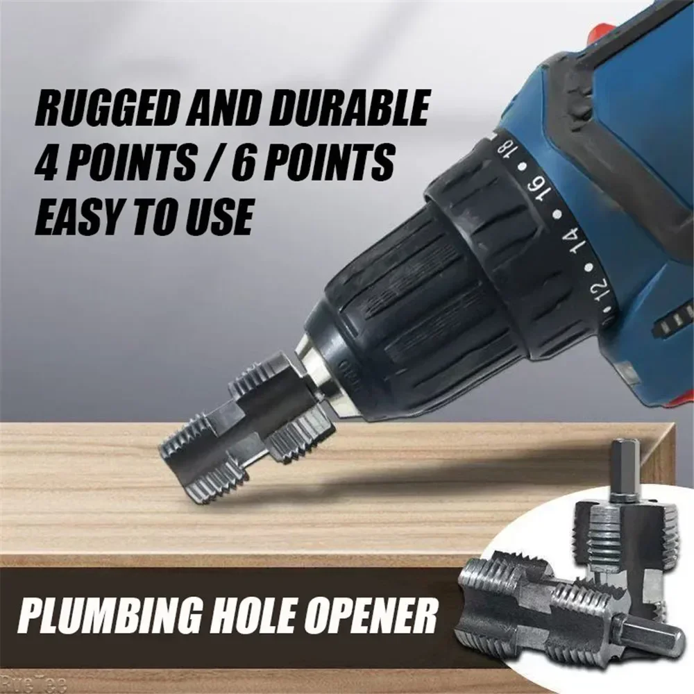 4 Points 6 Points PPR Water Pipe Thread Internal Opener For PVC Plastic Pipe Thread Tap Hand Electric Drills Hand Tools