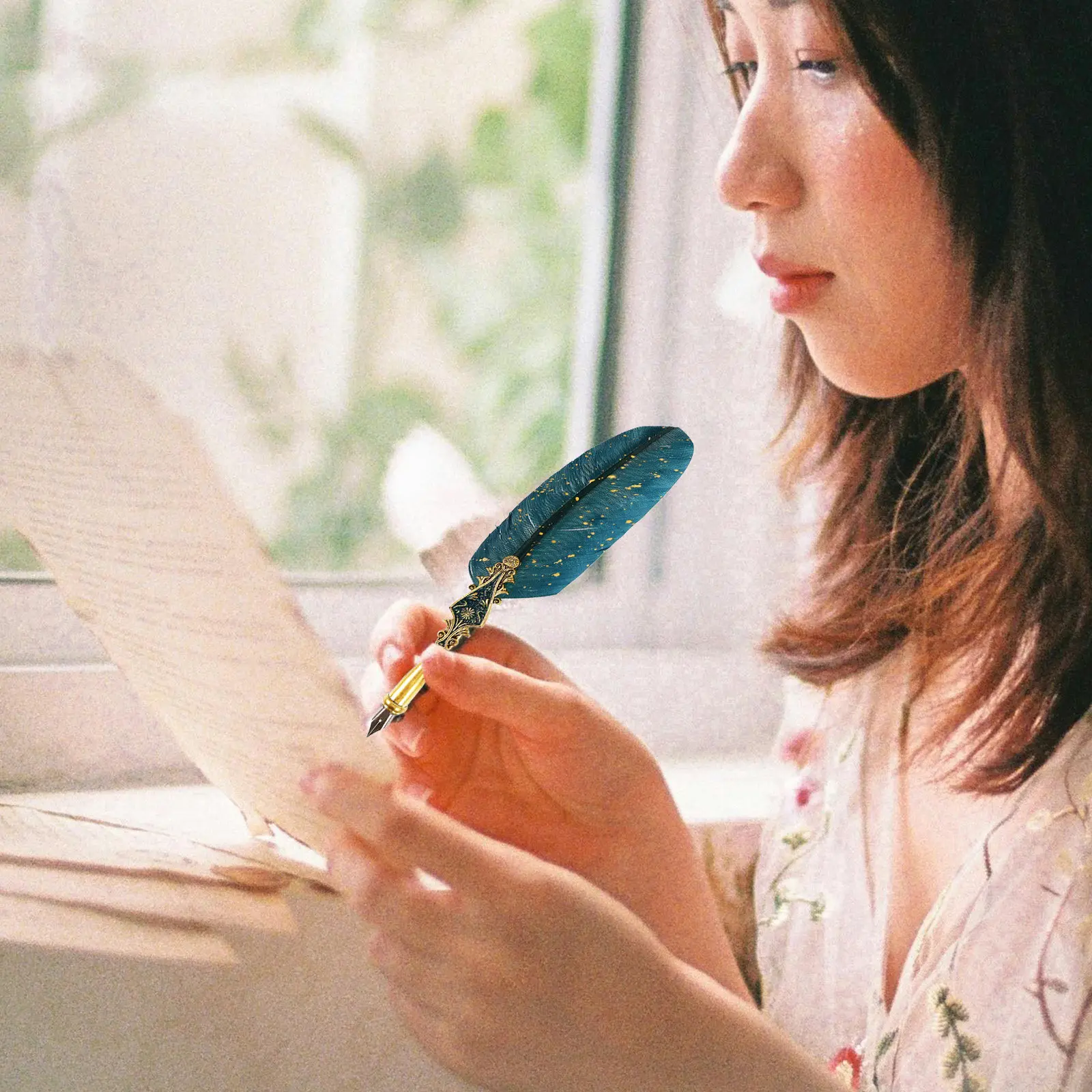 

1Set Retro Quill Pen Calligraphy Dip Pen Kit Vintage Style Writing Drawing Nib Replacement Set Birthday Gift Business Gift