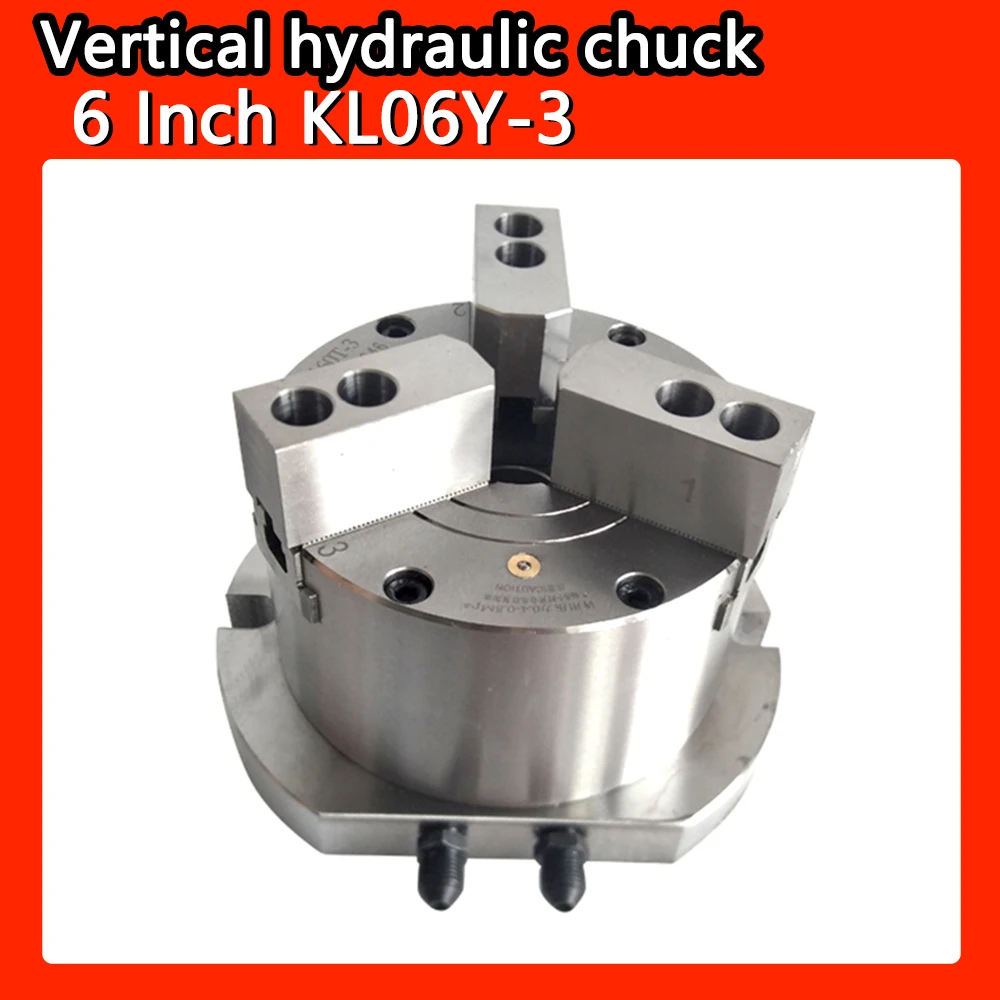 6 Inch 165mm Vertical 3 jaw Hydraulic Chuck KL06Q-3 for Drilling machines Milling machines Machining centers Tapping fixture