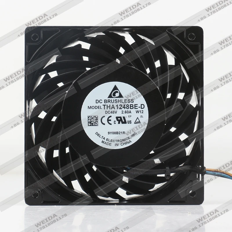 THA1248BE-D 12038 New Original Delta Fan 48V 2.60A 4-wire 12CM 7600RPM Forceful Aluminum Frame Cooling Fan
