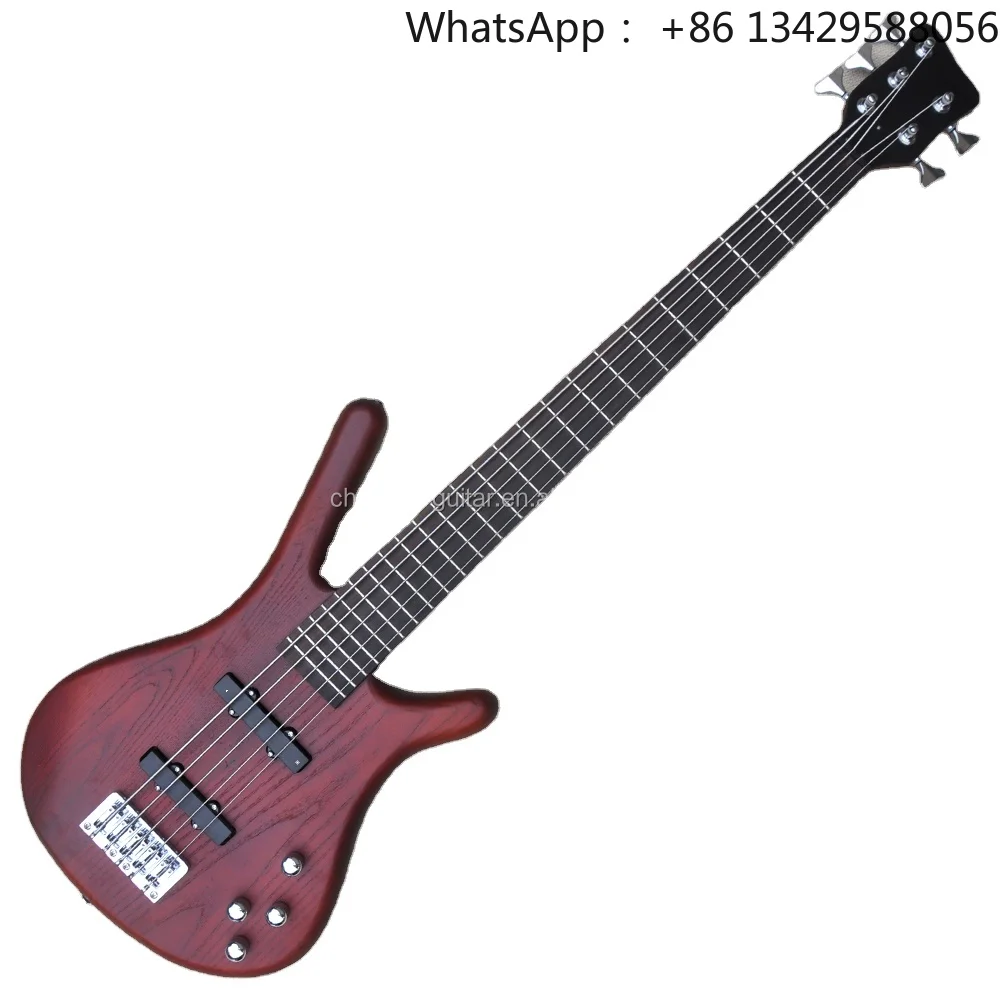 Flyoung 5 Strings Electric Bass Guitar Professional Bass Guitar Ash Body Bass