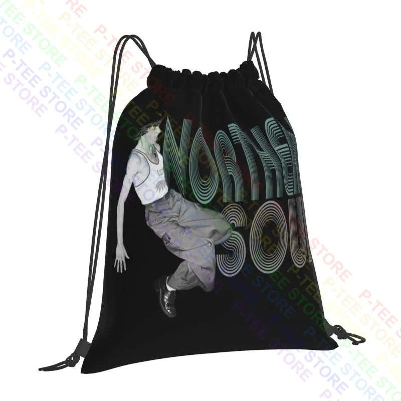 Northern Soul Dancer Logo - Wigan Casino Motown Drawstring Bags Gym Bag Travel Portable Sports Style Large Capacity