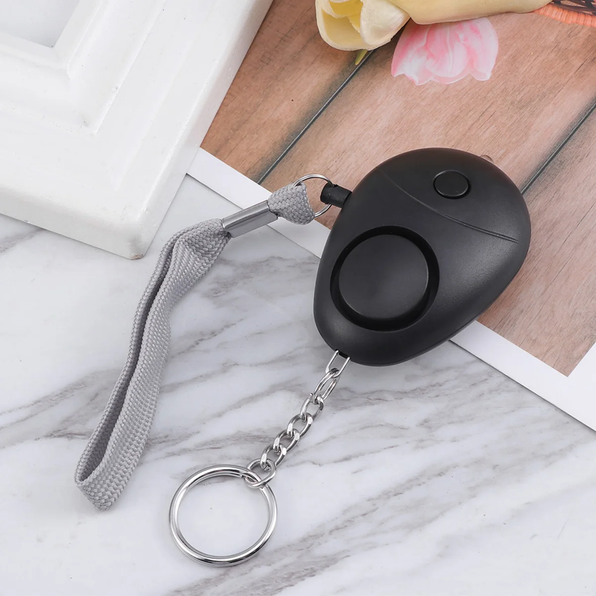 5Pcs 130db Personal Security Alarm Mini Portable Keychain Device with LED Light for Emergency Use Proof Alarm