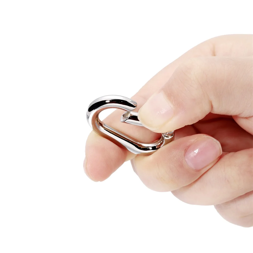 5Pcs/lot Metal Oval Ring Spring Clasps Openable Carabiner Keychain Bag Clips Hook Dog Chain Buckles Connector For DIY Jewelry