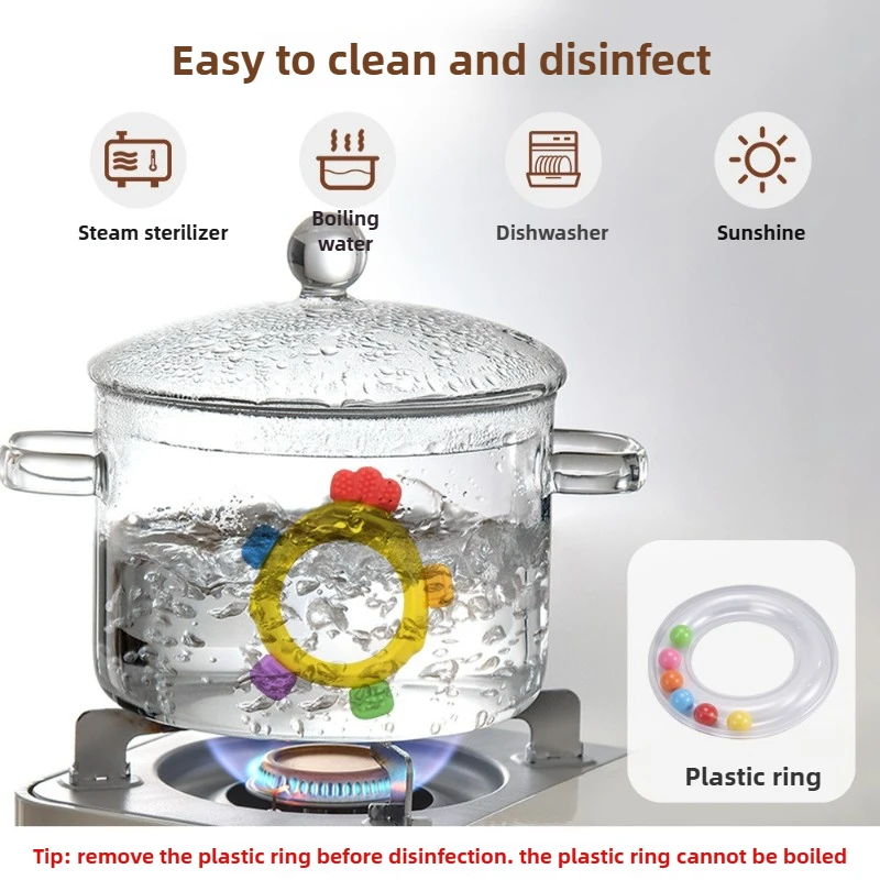 عضاضة تسنين للأطفال لمنع مص الإبهام: عضاضة غليان وهزاز، عضاضة من السيليكون للرضع من الدرجة الغذائية #4