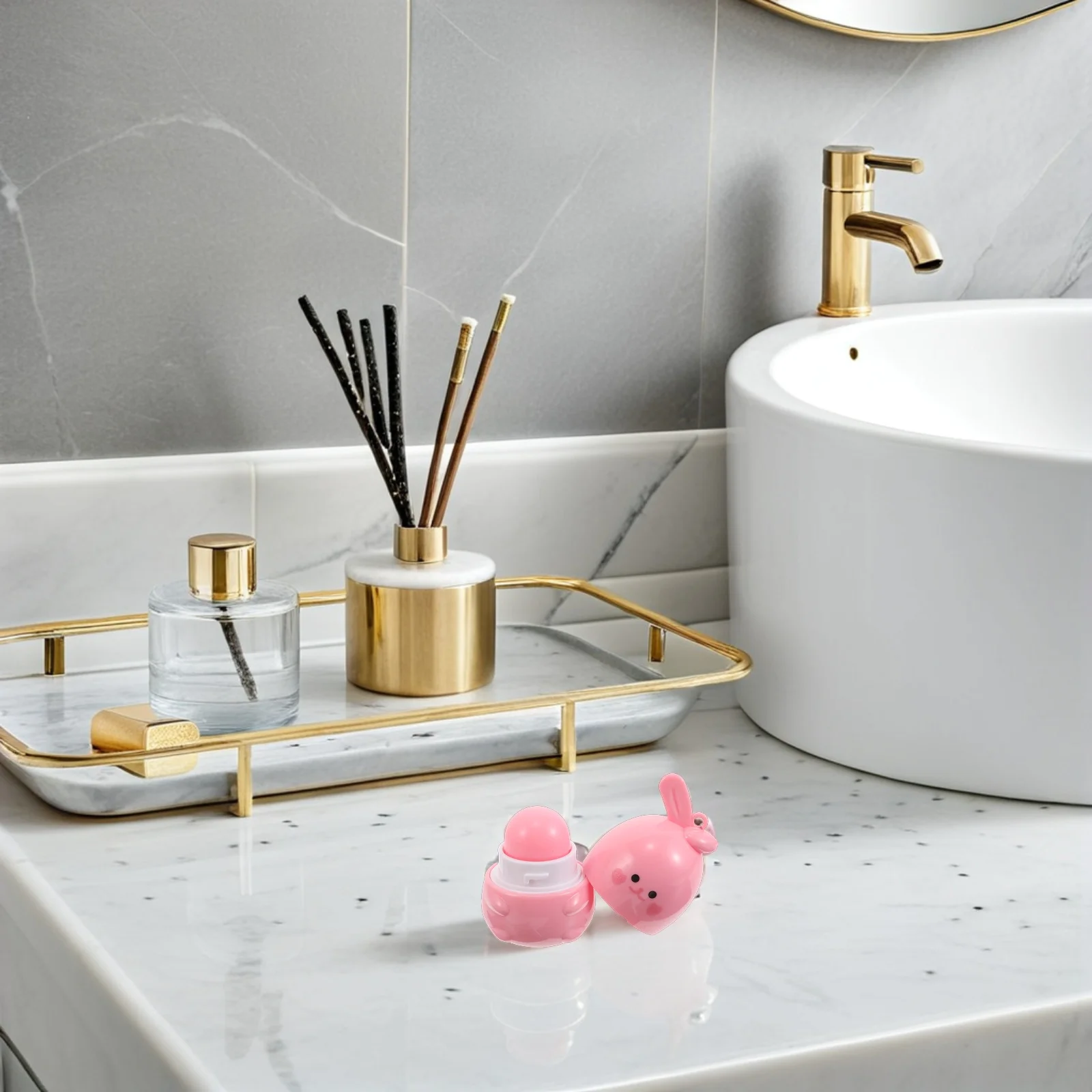 2Pcs Moisturizing Color Changing Lipstick Bunny Inspired Softening Lip Balm with PH Sensitive Hue Altering Technology for Women