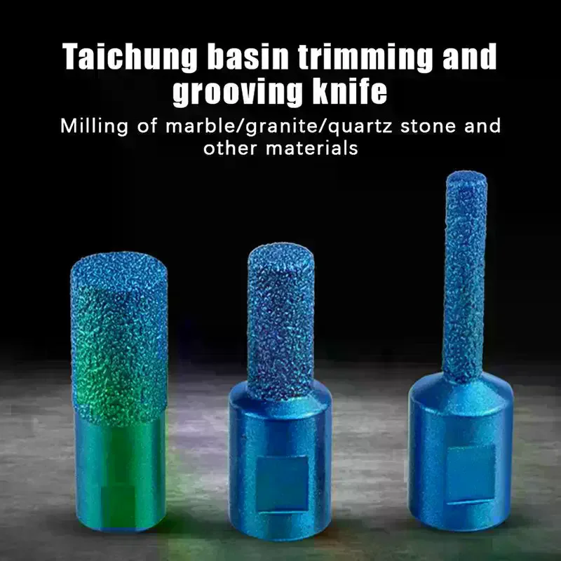 1/3Pcs Vaccum Brazed Milling Cutter Core Drill Bit Ceramic Tile Marble Stone Slotting Angle Grinder Parts 6 10 15mm