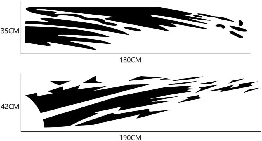 Heavy-Duty Racing Stripes Truck Decals Kit Waterproof Vinyl Bed Mud Splash Tailgate Trim Door Side Decor for Pickup SUV