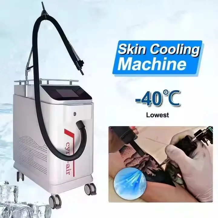 Cryo-Air Zimmer Skin Cooling Chiller -40℃ Cold Air Cryotherapy Machine Reduce Skin Pain For Laser Hair Removal Tattoo Removal