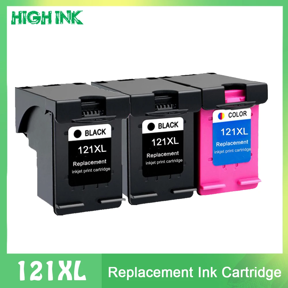 compativel para substituicao do cartucho para hp 121xl cor cartucho de tinta para hp deskjet d2563 f4283 f2423 f2483 2493 4213 121 xl 01