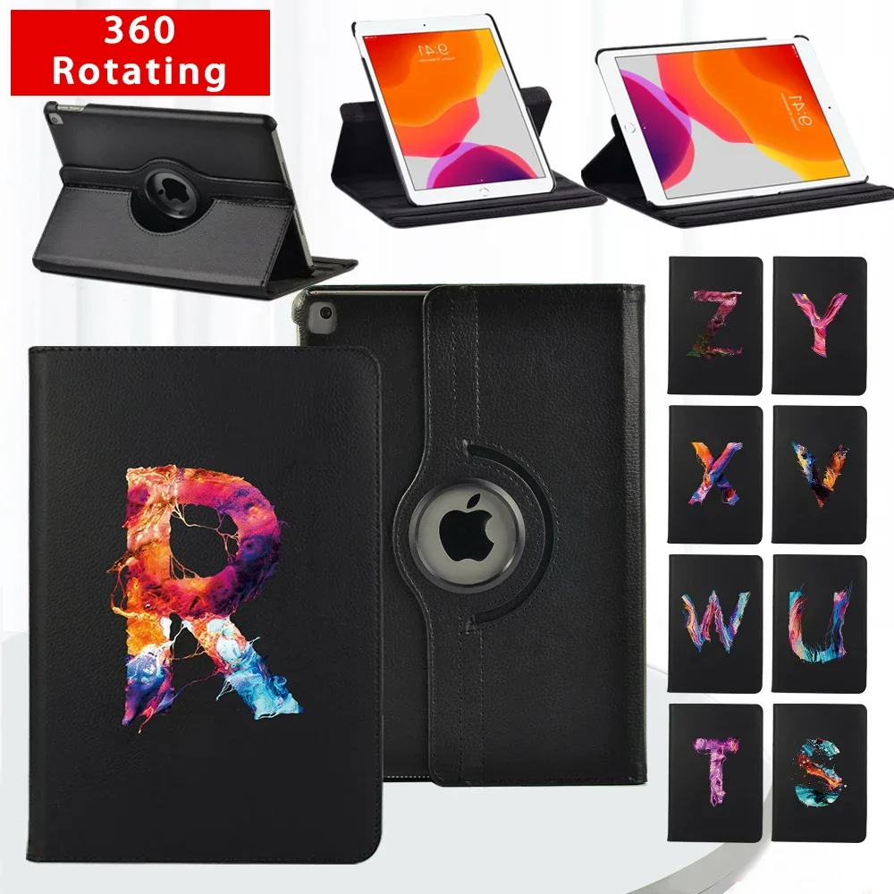 

Tablet Case for Apple IPad 5th/6th/7th/8th/9th/IPad 2/3/4/Mini 1/2/3/4/5 360 Degress Rotating Smart Leather Stand Protect Cover