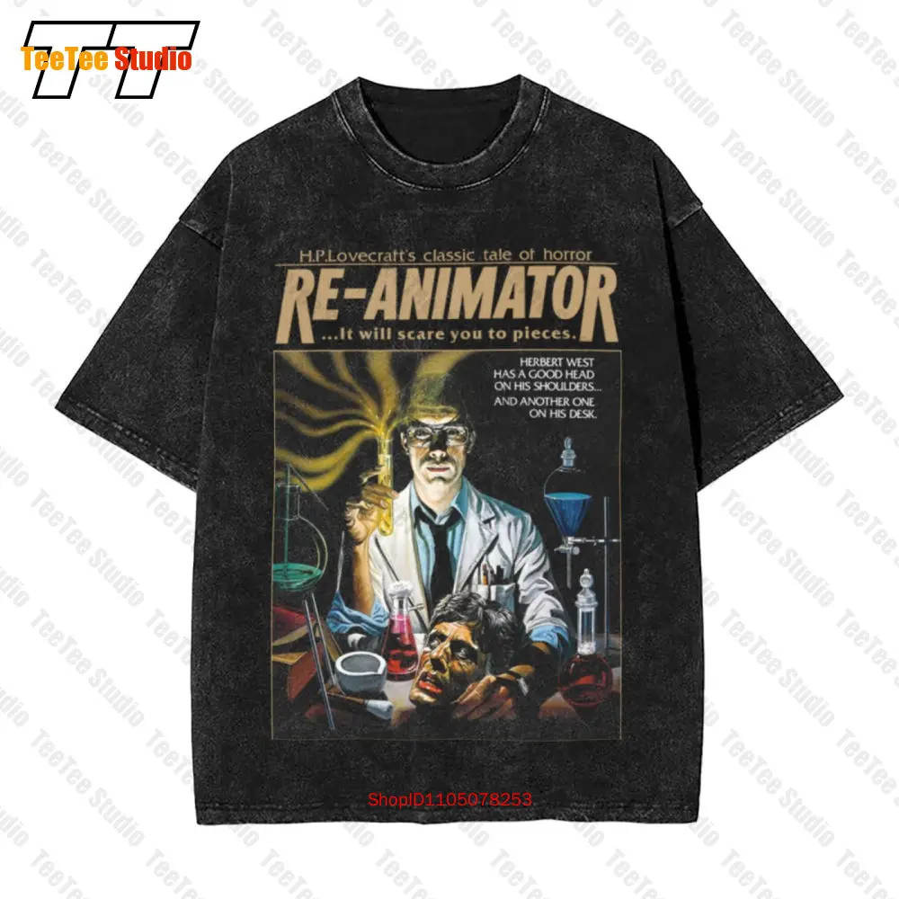 Re-Animator Fantasy Horror 1970'S Film Movie Vintage Oversized T-Shirt 74F5