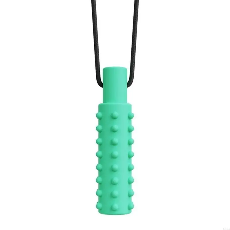 K1MA Chewable Necklace Silicone Teething Toy for Autistic Children Safe Baby Chewing