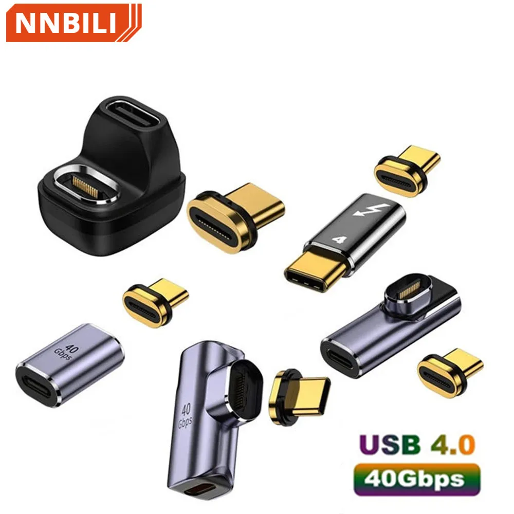 100W Type C Adapter OTG 40Gbps Magnetic Fast Data Transfer Tablet USB 4.0 Charging Converter for Phone Macbook Air Pro Laptop