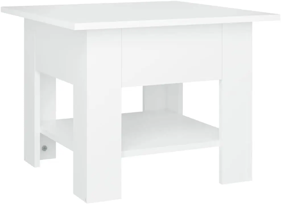 Coffee Table Side Table Bedside Table Wood Coffee Table Reading Table White 21.7""X21.7""X16.5"" Engineered Wood Suitable For