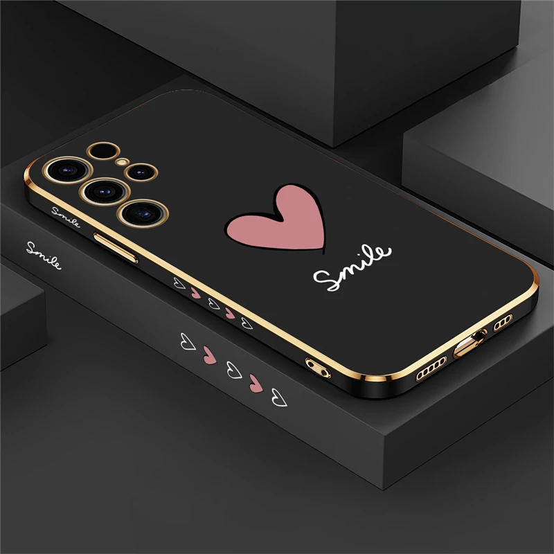 Etui S24 do Samsung Galaxy S23 Ultra S22 S21 Plus S20 fe S10 a15 a25 Miękkie, luksusowe, silikonowe etui odporne na wstrząsy Coque