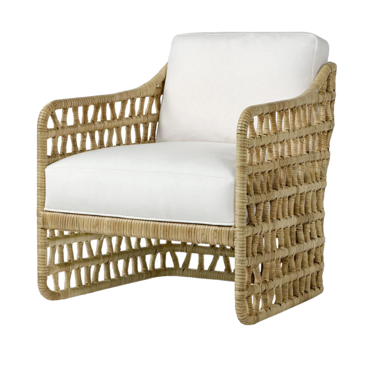 Nordic minimalist rattan sofa chair, Indonesian genuine rattan ins single handmade woven homestay