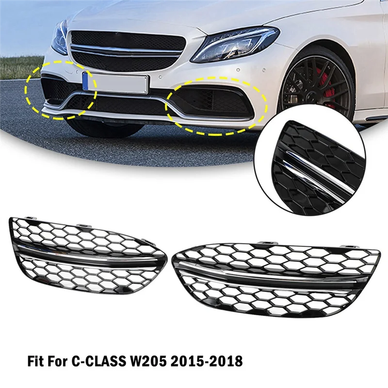 

Plastic Fog Light Cover Car Front Fog Light Cover Fit For MERCEDES BENZ C-CLASS W205 2015-2018