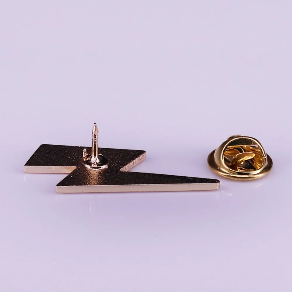 Mystical Magical Lightning Symbol Metal Brooch Retro Dark Wizard Enamel Pin Streetwear Decor Holiday Present for Fantasy