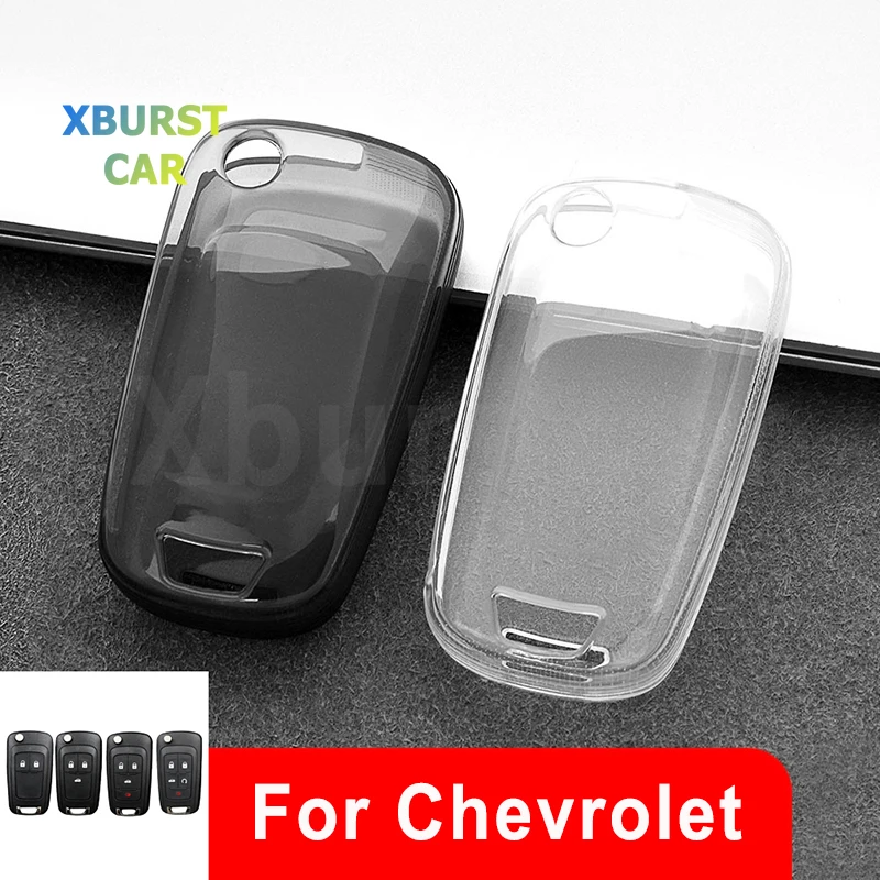 Transparent TPU Car Key Case Cover for Chevrolet Malibu Cruze Aveo Trax Sail Captiva Opel Vauxhall Astra J Corsa Insignia Mokka