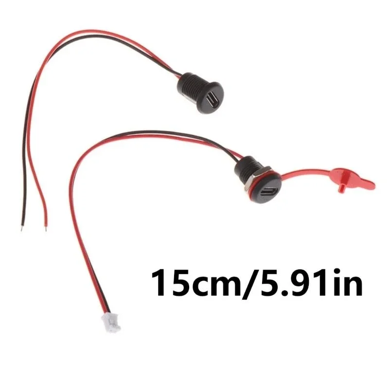 신뢰할 수있는 USB C 유형 C 2 핀 충전 소켓 수분을위한 확고한 스냅 잠금 패널이있는 환경 쉬운 설치