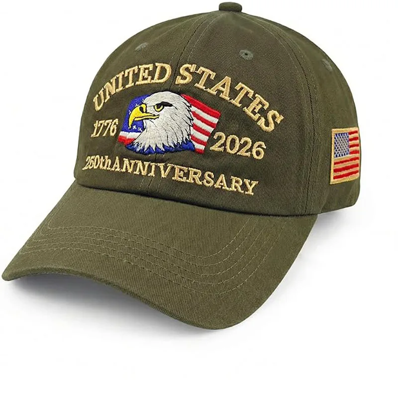 ABLECAP 250. Jubiläumsmütze USA Patriotische Baseballkappen Adler-Bestickte Baseballmützen für Männer Frauen 250-Jahres-Jubiläumsmütze – Detail 8