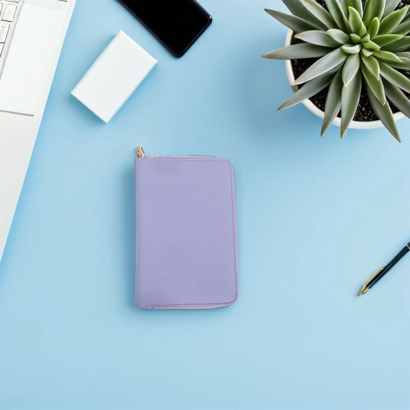A6 PU Budget Binder 6 Ring Refillable Zipper Wallet Organizer Cash Envelopes Card Slots Planner Cute Binder