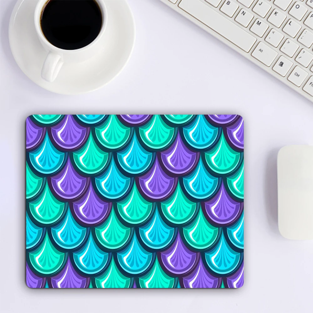 Mermaid Scales Small Mouse Pad Computer Gaming Accessories Keyboard Mouse Mat Office Desk Pad PC Gamer Mousepad Laptop Mausepad