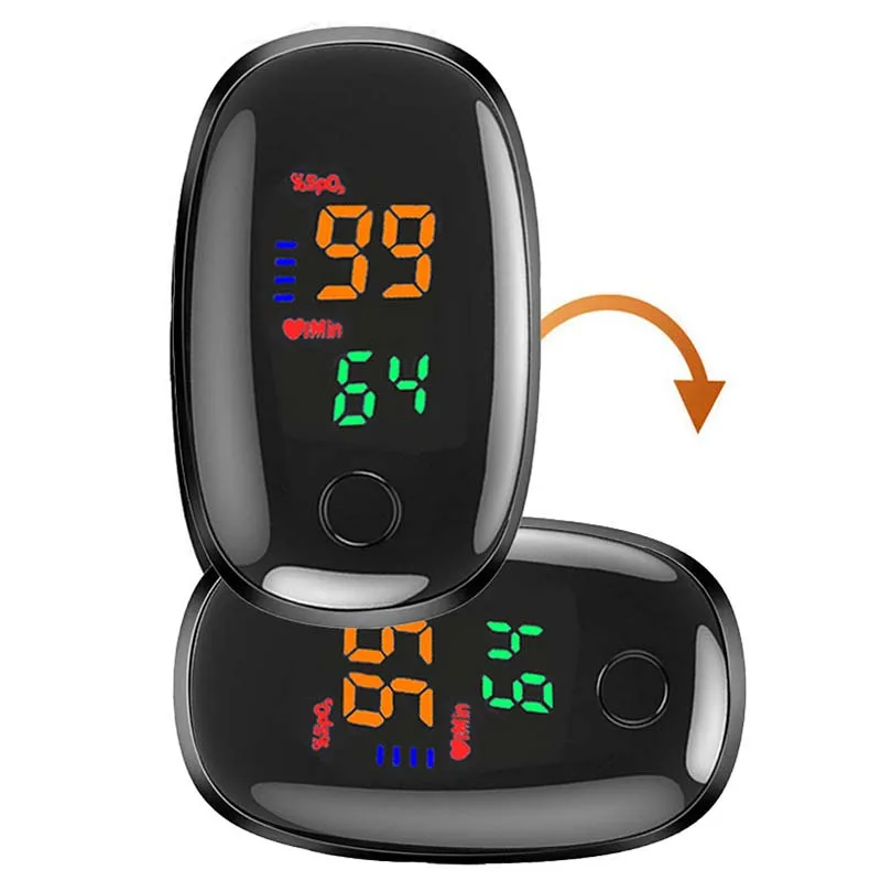 Blood Oxygen Saturation Pulse Monitoring Pulsometer Oximetry SpO2 PR LED Fingertip Oximeter Heart Rate Monitor Finger Clip