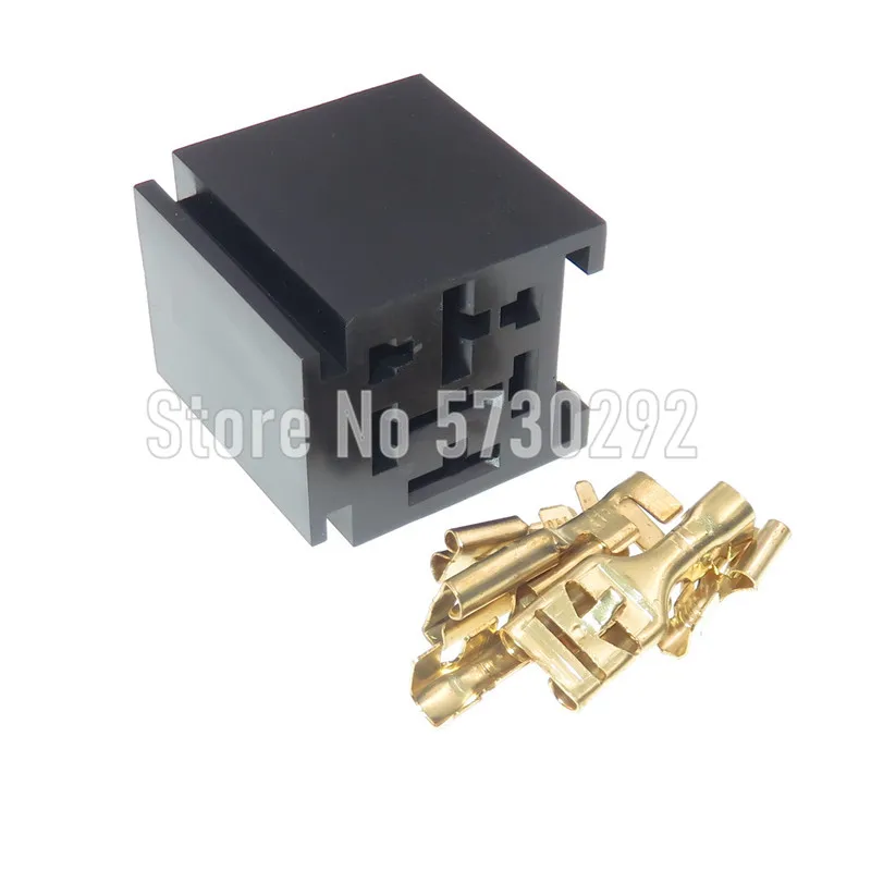 

5P Connector Automobile High Current Socket 6.3mm 9.5mm Relay Plug With Terminals
