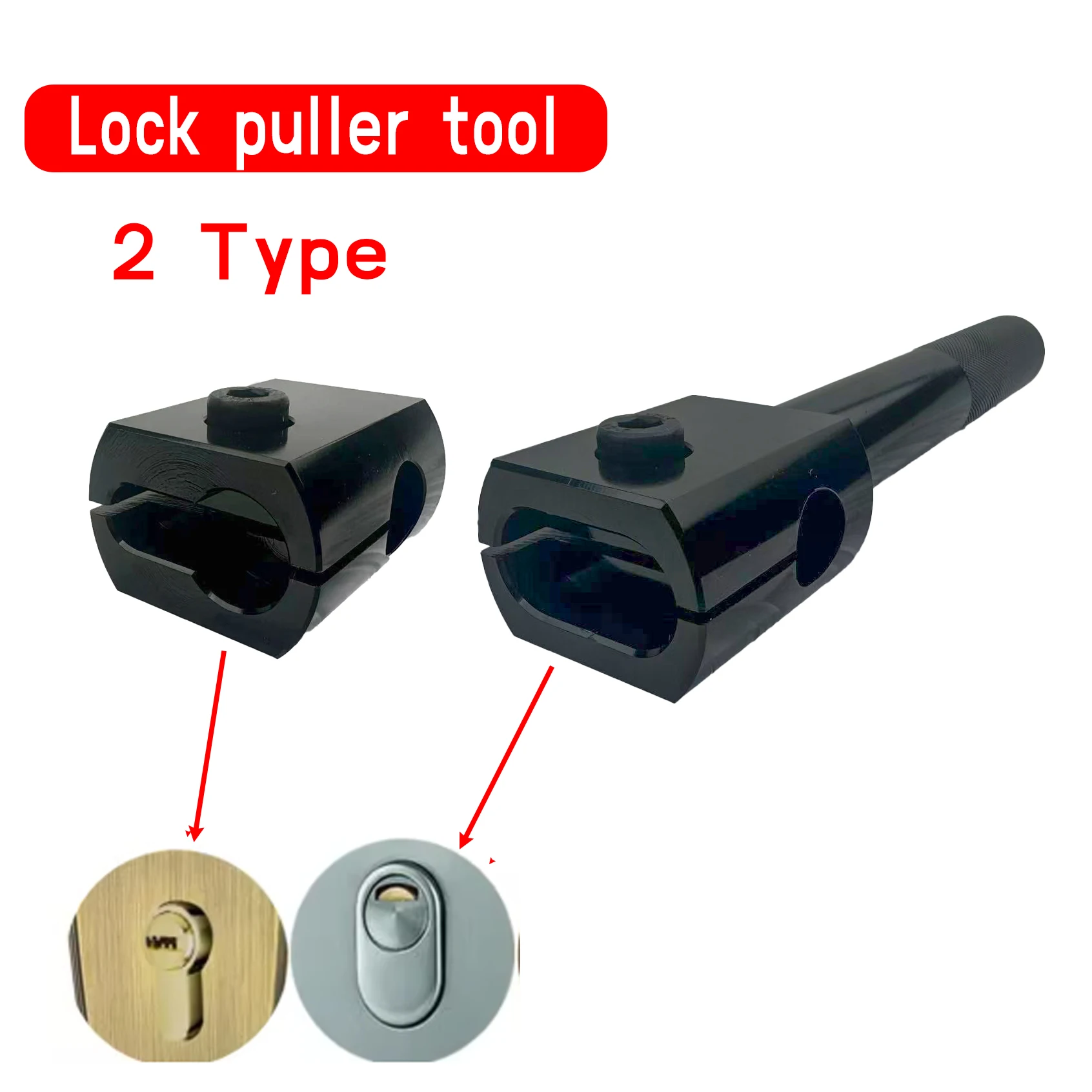 2in1 Heavy Duty with Puller Tool Wrench AB Lock Core AB Lock Cylinder Remover Tool Set Professional Locksmith Barrel Breaking