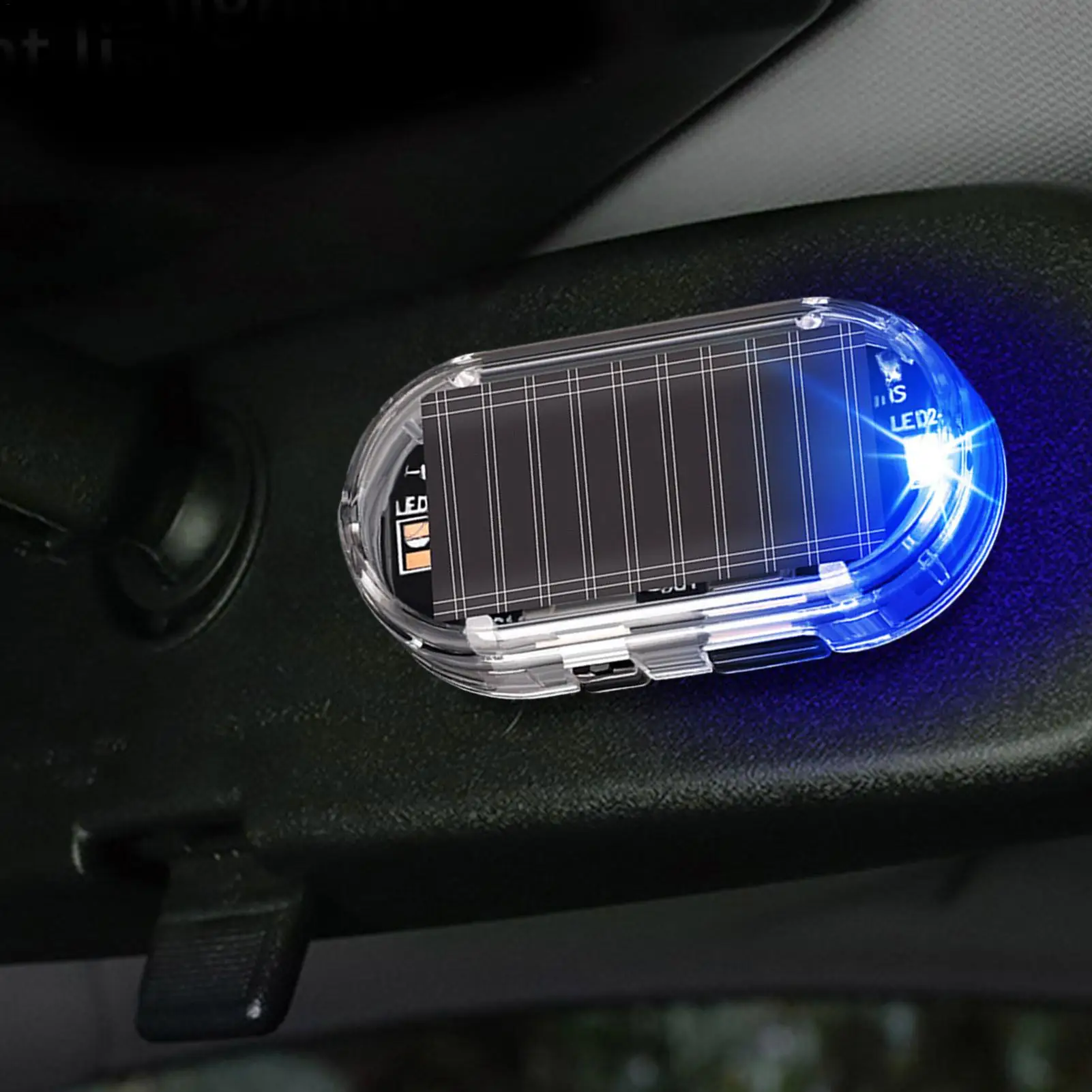 Car Fake Security Light Solar Powered Simulated Dummy Alarm Wireless Warning Anti-Theft Caution Lamp LED Flashing Lights