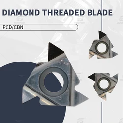 11IR A60 16ER 16IR AG60 PCD CBN AG55 Turning Insert CNC Diamond Lathe Cutter Thread Blade Tool High Hardness Cubic Boron Nitride