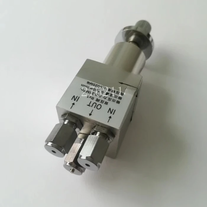 

Клапан обратного давления газа BYF-1, клапан регулирования давления 2/3 мм, шунтирующий регулируемый прецизионный экспериментальный хроматографический инструмент