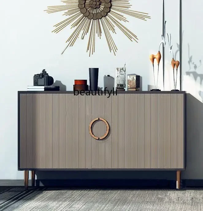 Light Luxury and Simplicity Post-Modern Hallway Locker American Sideboard Cabinet New Classical Sideboard Cabinet