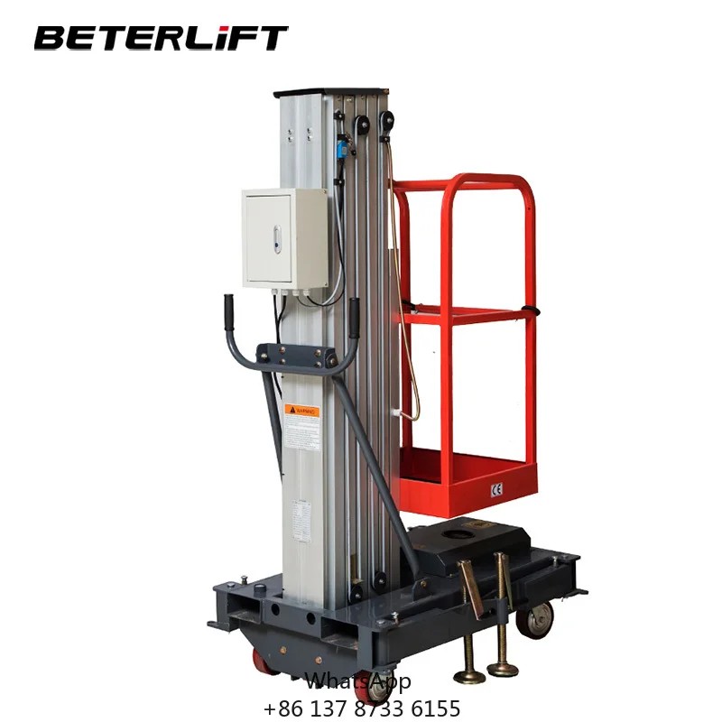 2026 Hot Sale Aluminum Alloy Mast Lift Battery Automatic One Man Lift Ladder With High Quality