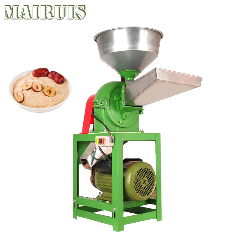 Hopper Type Cast Iron Corn Grinding Machine For Corn Soybean Walnut Pellet Tooth And Claw Mill