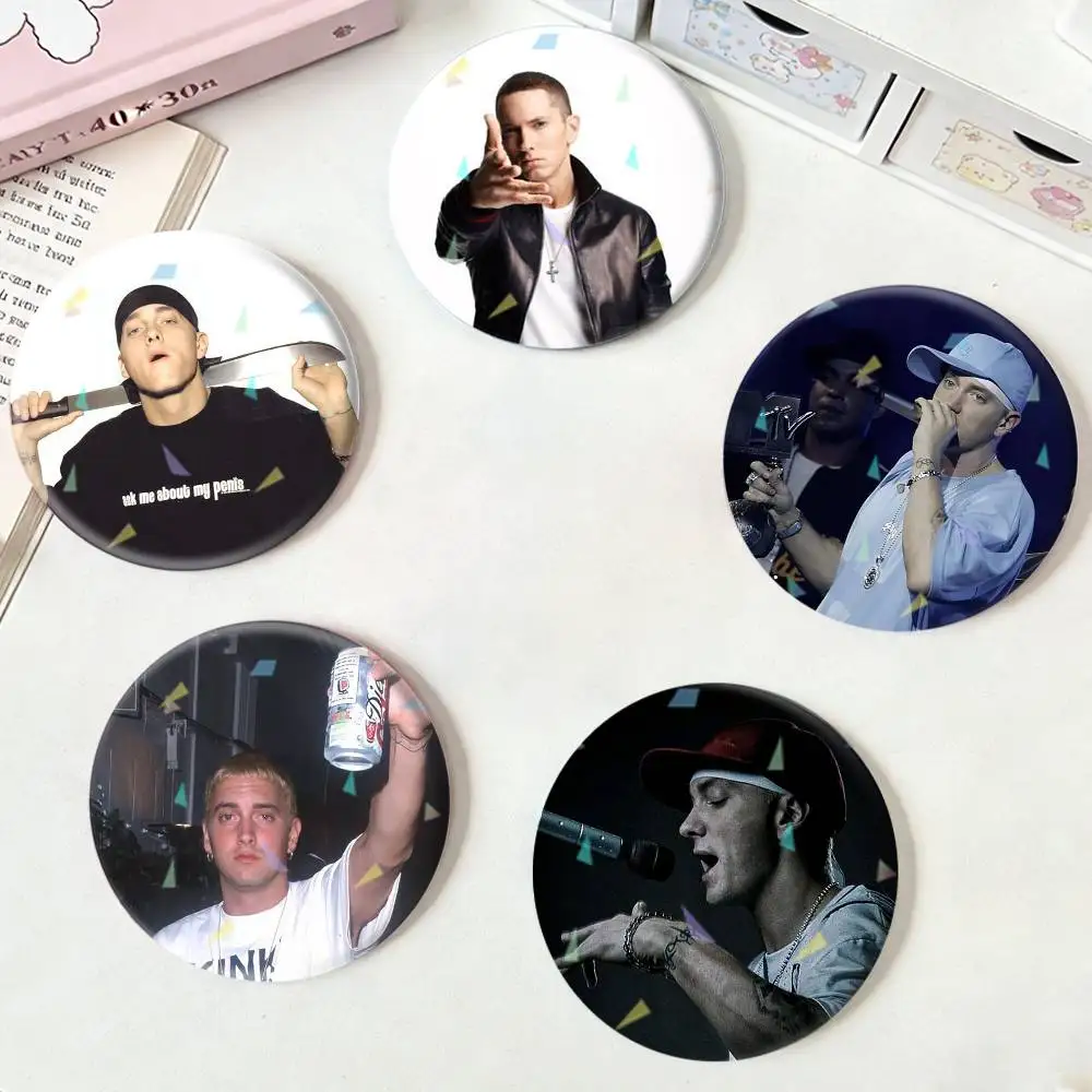 

H-Hot Sale Eminem Rap God Badges Niche Design Brooch for Backpack Lapel Pins Creative Accessories
