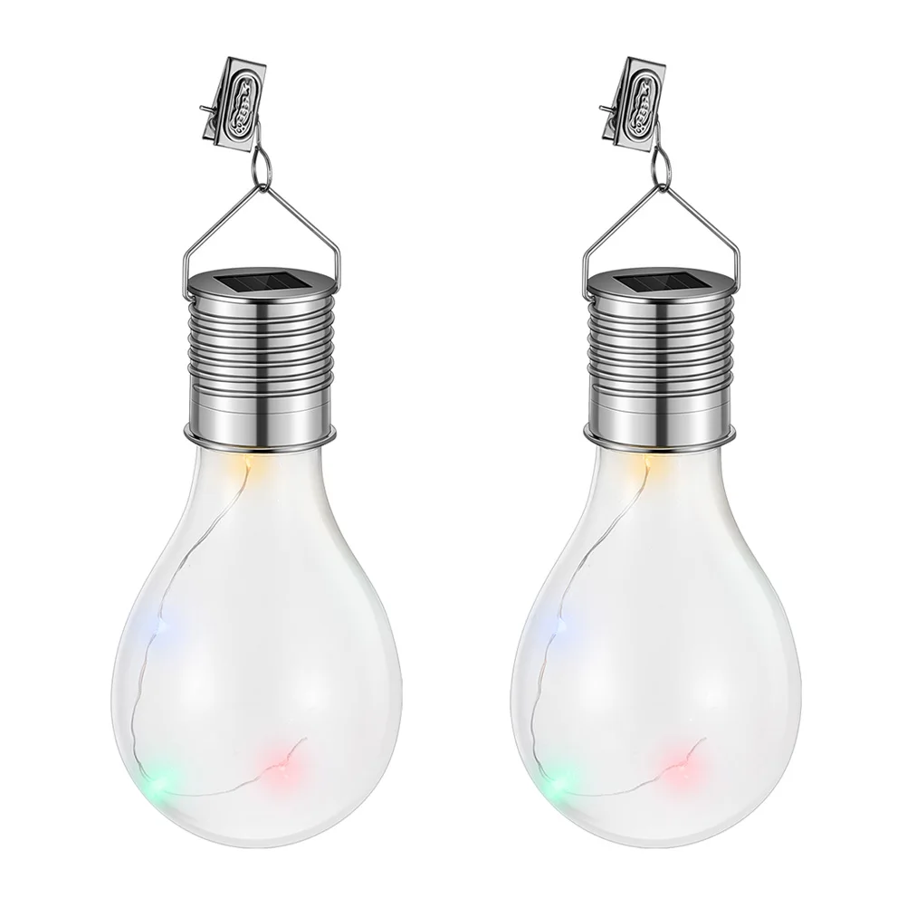 

2pcs Solar Copper Wire Lamp Bulb Eco Friendly Low Power Durable LED Solar Hanging Light Garden Patio Outdoor Christmas