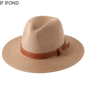 Panama natürlicher Strohhut für Männer und Frauen, Strandsonne, breit Faba, UV -Schutz, Fedora -Hut, Sommer, Weich, Panama, 56, 58, 59, 60 cm 12 Hauptverkauf Luminaria natürlicher Stroh - №6