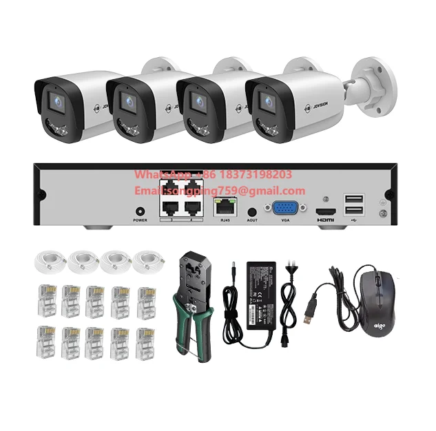

ND7004+N915-ADL 3MP Dual Light IP Cam era and Recorder Kit PoE Powered AI CCTV Surveillance Set for Shop and Warehouse Cameras